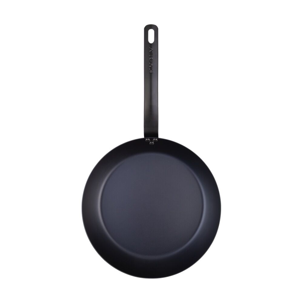 Evolv Pre-Seasoned Heavy Gauge Fast Heat Carbon Steel Fry Pan 28cm Evolv