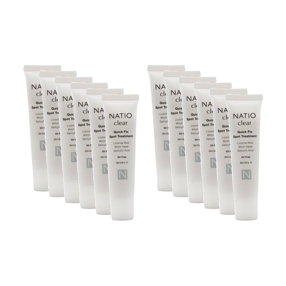 Natio Spot Treatment Clear Quick Fix Licorice Root Witch Hazel 20ml (12 Pack)