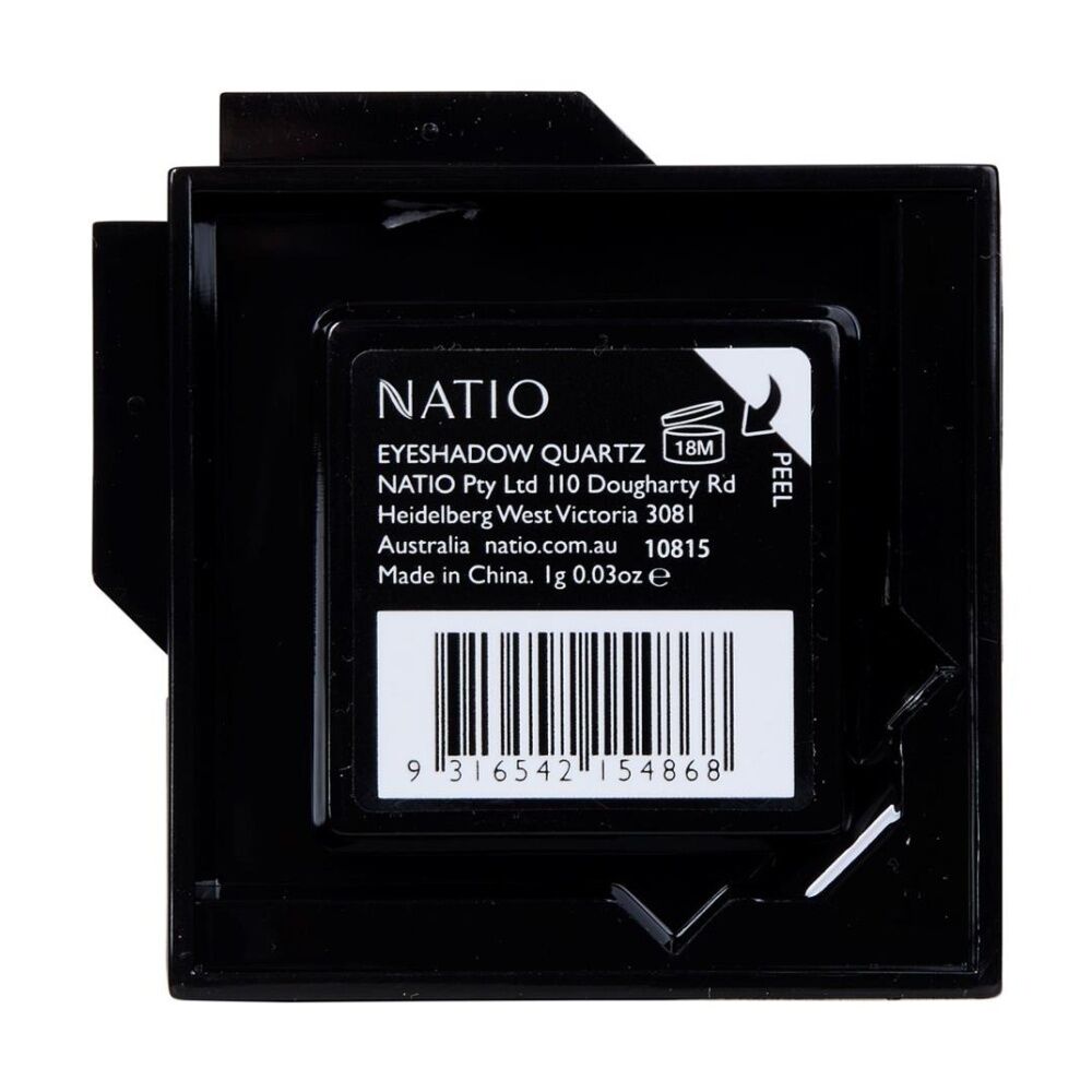 Natio 1g Eyeshadow Quartz - Single Shade - Shimmery Pink Finish - Compact Size Quartz 1g — image 2