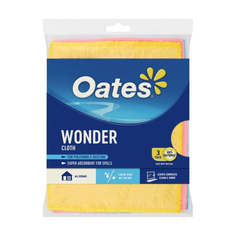 Oates 6x3pc Oates Wonder Cloth Natural Fibre Super Absorbent Multi-Purpose (6 Pack) — image 2