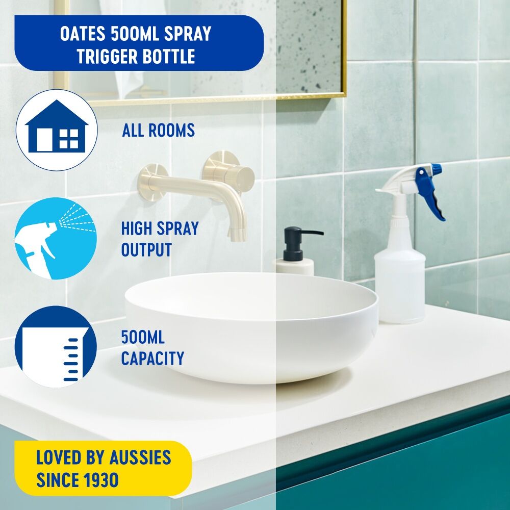 Oates Trigger Spray Bottle Heavy Duty High Output Assorted 500ml Oates — image 2