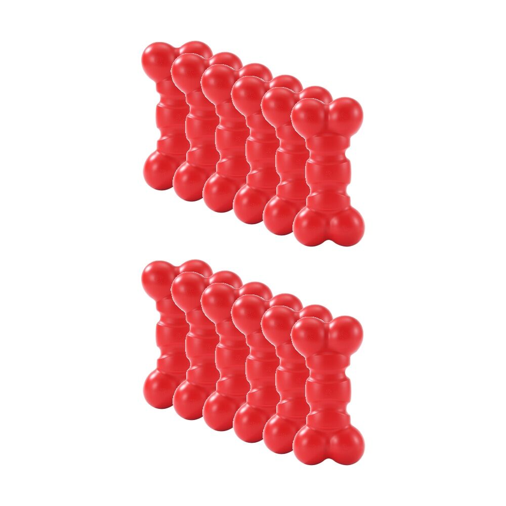 Paws and Claws Heavy Duty Jumbo Chew Bone TPR Dog Pet Toy 17x8.2cm Assorted (12 Pack)