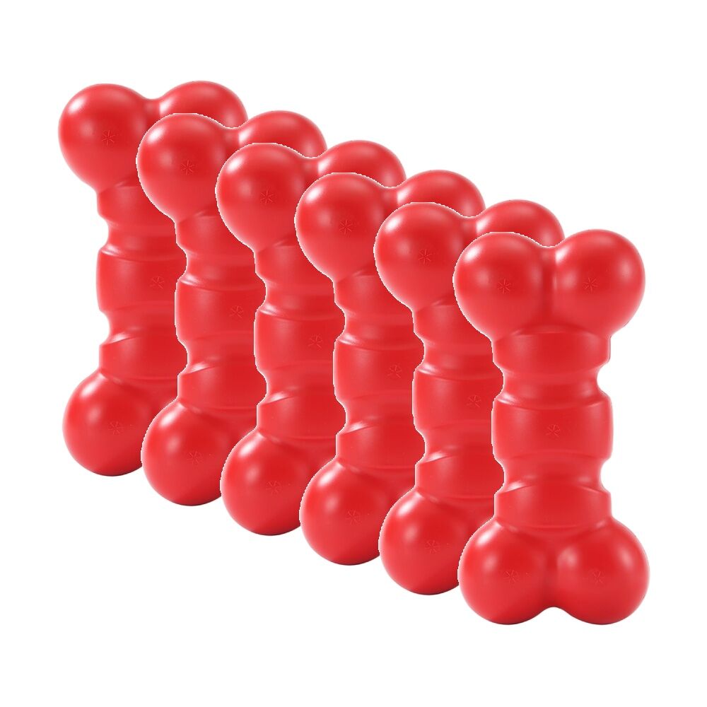 Paws and Claws Heavy Duty Jumbo Chew Bone TPR Dog Pet Toy 17x8.2cm Assorted (6 Pack)