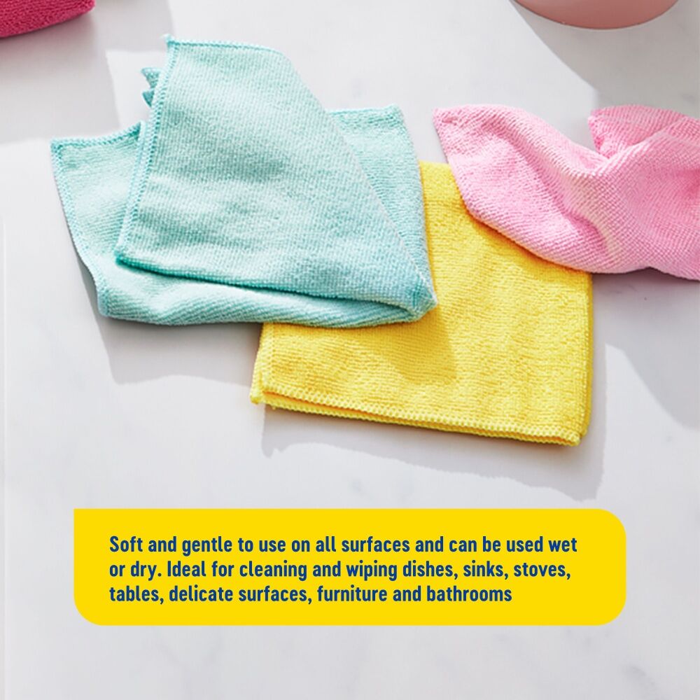 Oates 12x3pc Oates Microfibre Cloth Multi-Purpose Cleaning Cloths For Home Use (12 Pack) — image 7
