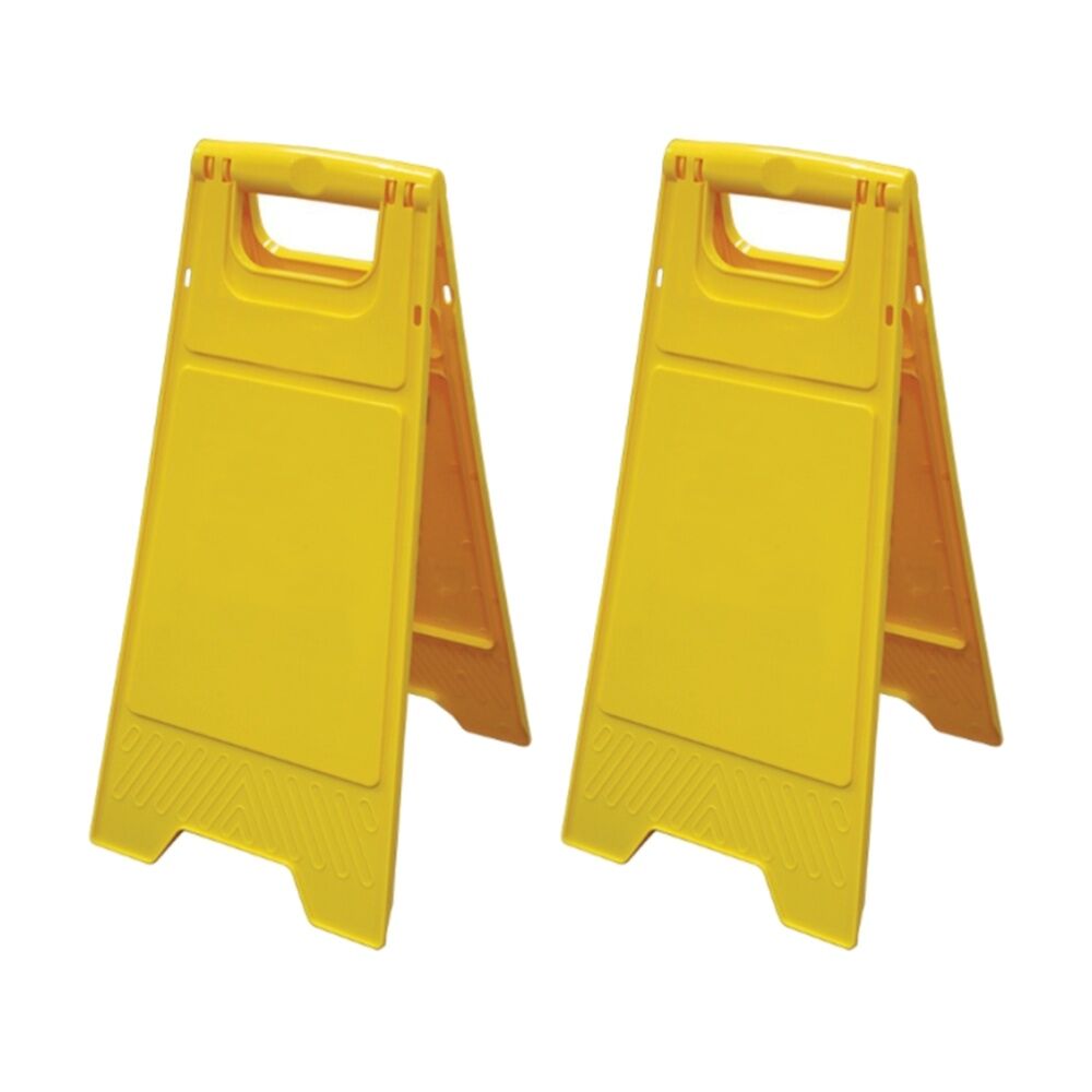 Edco Lightweight & Compact Folding Contractor Blank Sign Yellow (2 Pack)