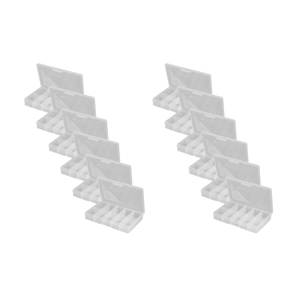 Fischer Plastic 10 Compartment Storage Box Small Case (12 Pack)