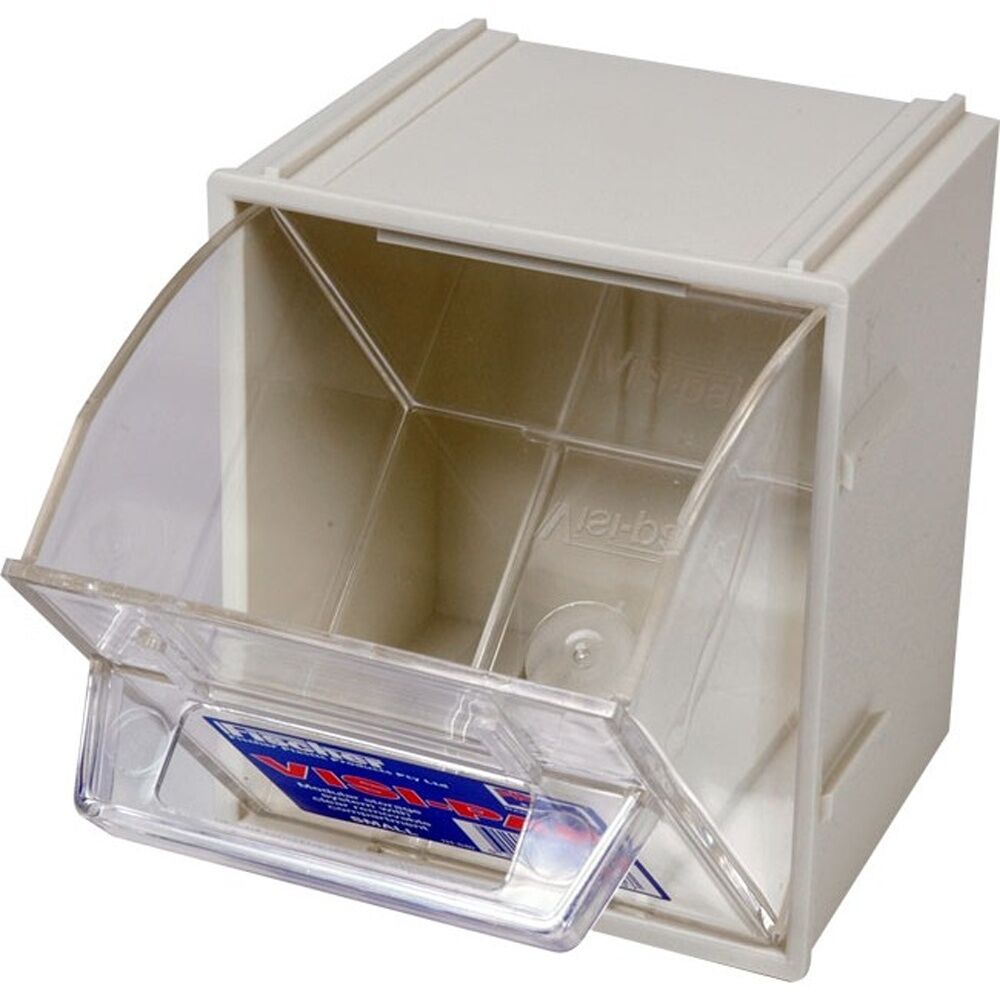 Fischer Plastic Small Visi Pak Storage Drawer With Clips Modular Container