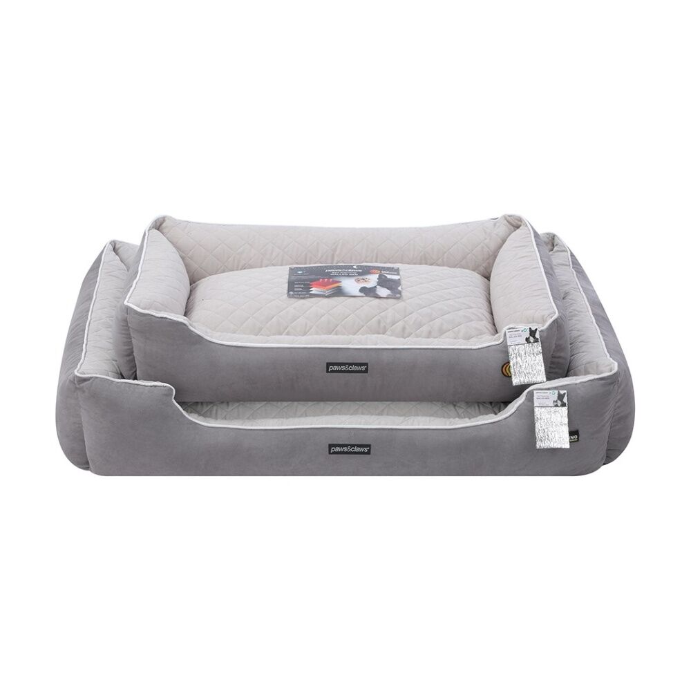 Paws and Claws X-Large Self Warming Walled Dog Pet Bed Grey 110x80x26cm — image 9