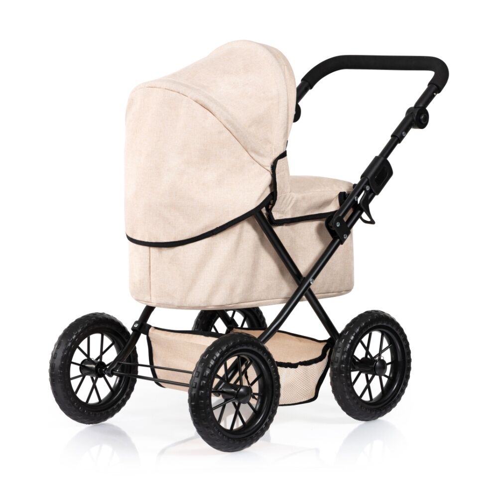 Bayer Trendy Doll Pram Adjustable Handle Foldable Beige For Dolls 46cm Bayer — image 2