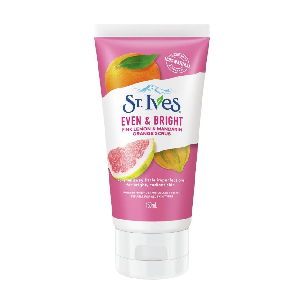 ST Ives Scrub Even And Bright Pink Lemon Mandarin Orange 150mL St Ives