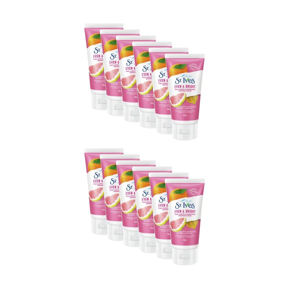 ST Ives Scrub Even And Bright Pink Lemon Mandarin Orange 150mL (12 Pack)