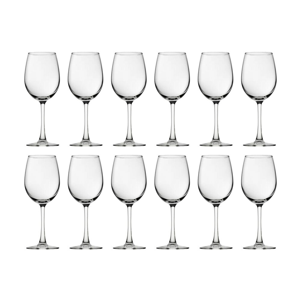 Crown Glassware Vino Wine Elegant Stemmed Glass Drinkware 370ml (12 Pack)