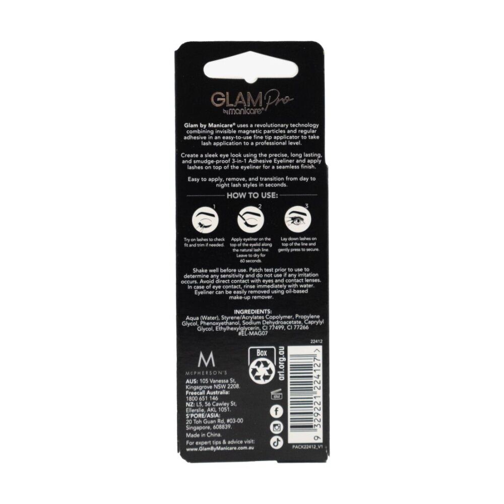 Manicare 3.5ml 3-In-1 Glam Pro Dual Hold For All Lashes Adhesive Eyeliner — image 2