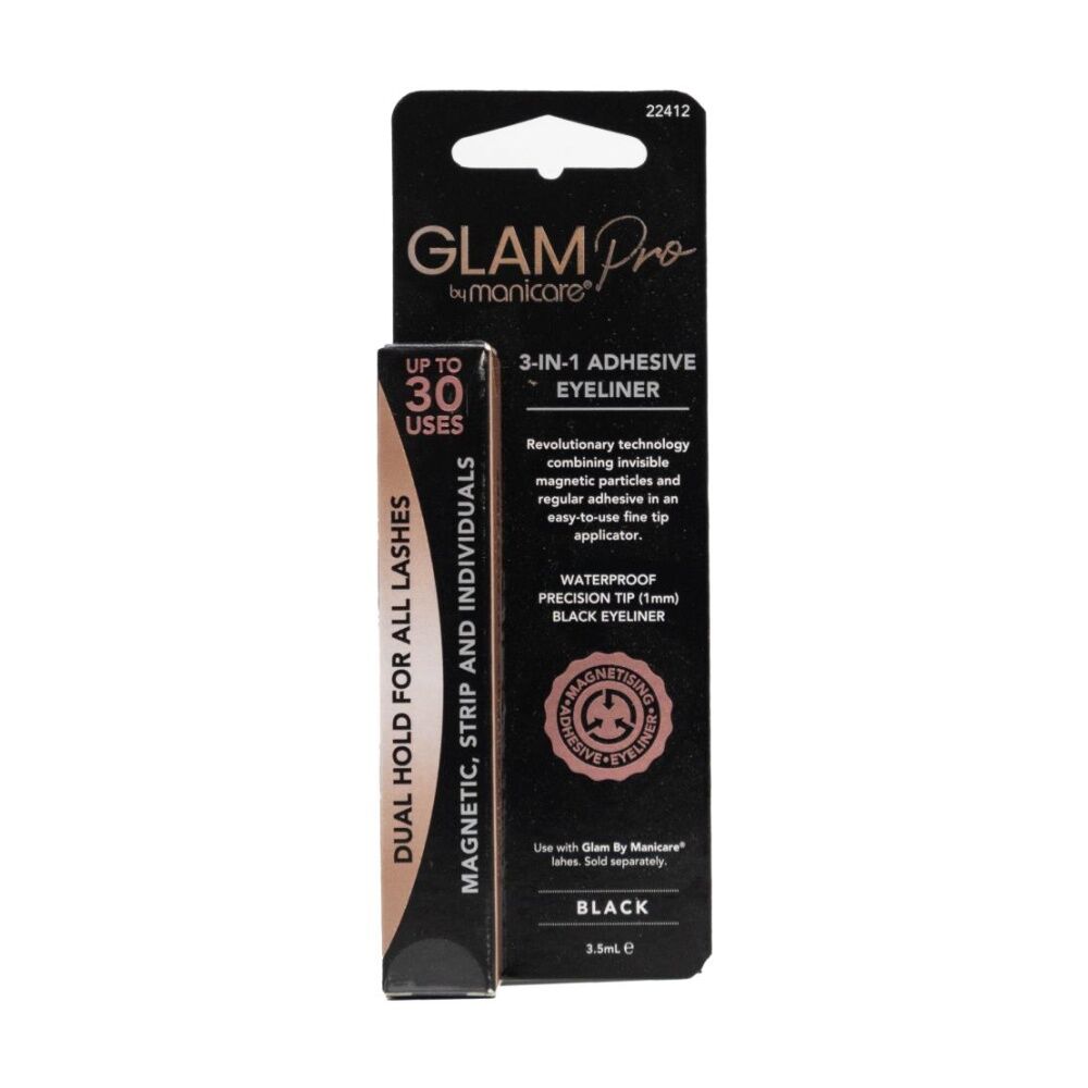 Manicare 3.5ml 3-In-1 Glam Pro Dual Hold For All Lashes Adhesive Eyeliner