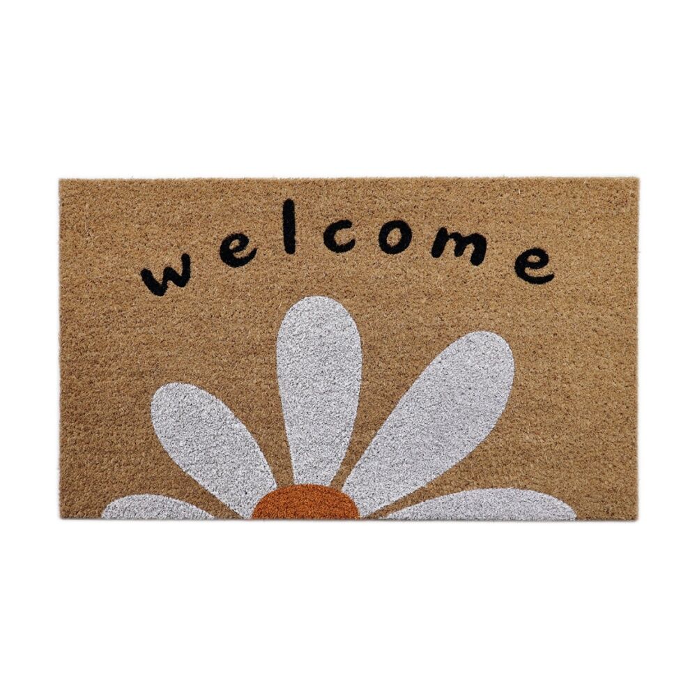 Solemate Large Daisey Wel Coir Back Indoor/Outdoor Floor & Door Mat 45x75cm (2 Pack) — image 2