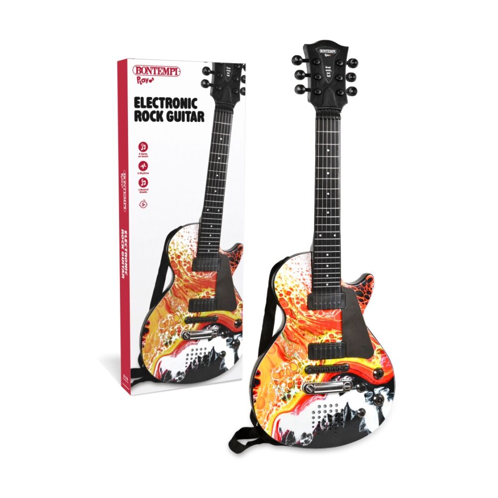 Bontempi Electronic Rock Guitar 6 Strings With Shoulder Strap 560mm — image 2