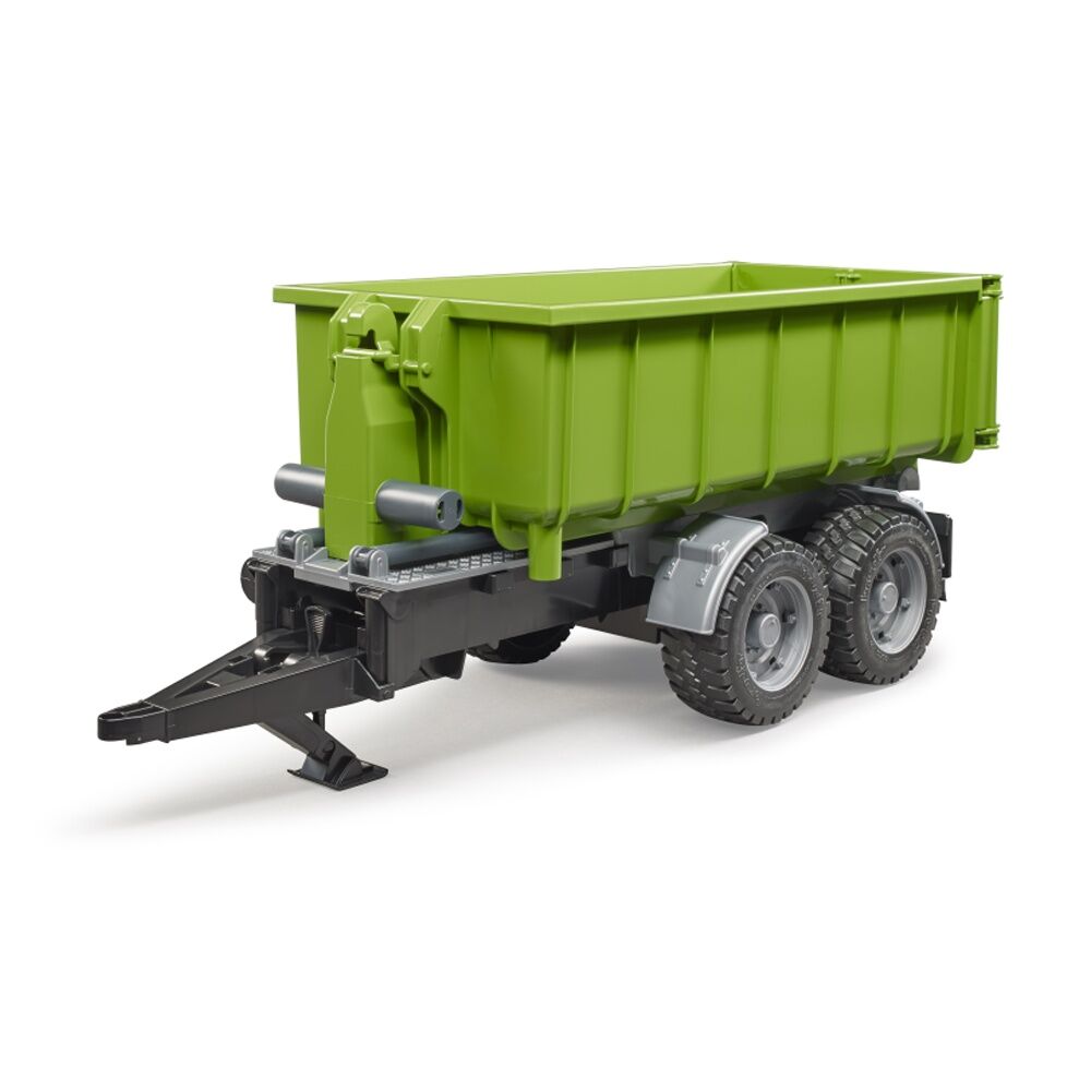 Bruder Roll Off Container Trailer For Tractors Versatile Kids Toy 3y+ Green Bruder