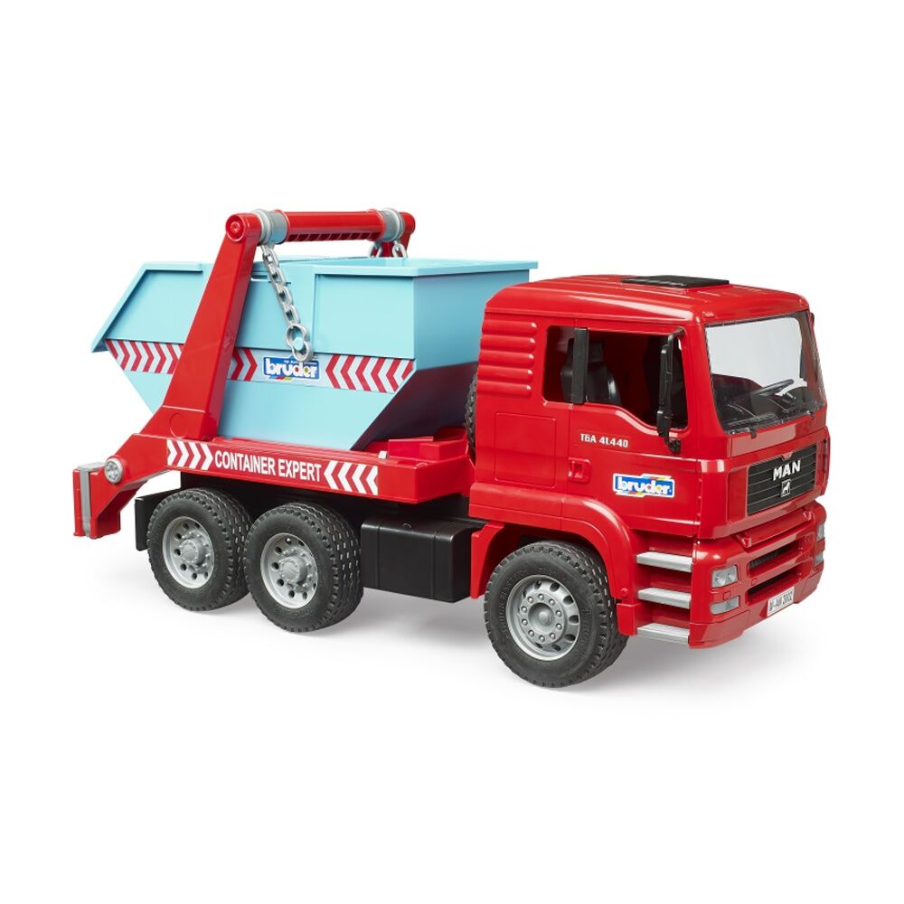 Bruder MAN TGA Skip Container Truck Extendible Supports Kids Toy 3y+ Red Blue Bruder — image 2