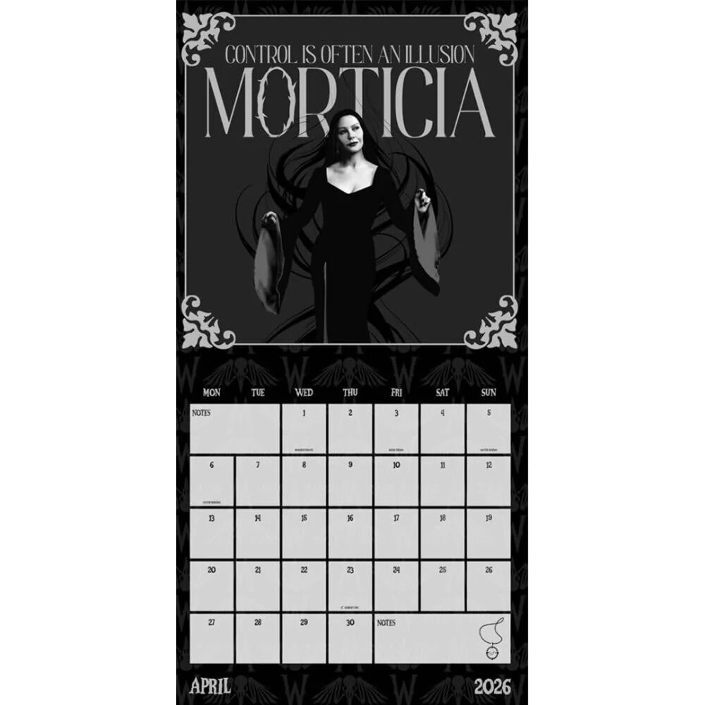 Wednesday 30x30cm Addams 2026 Square Wall Calendar Room Decor — image 2