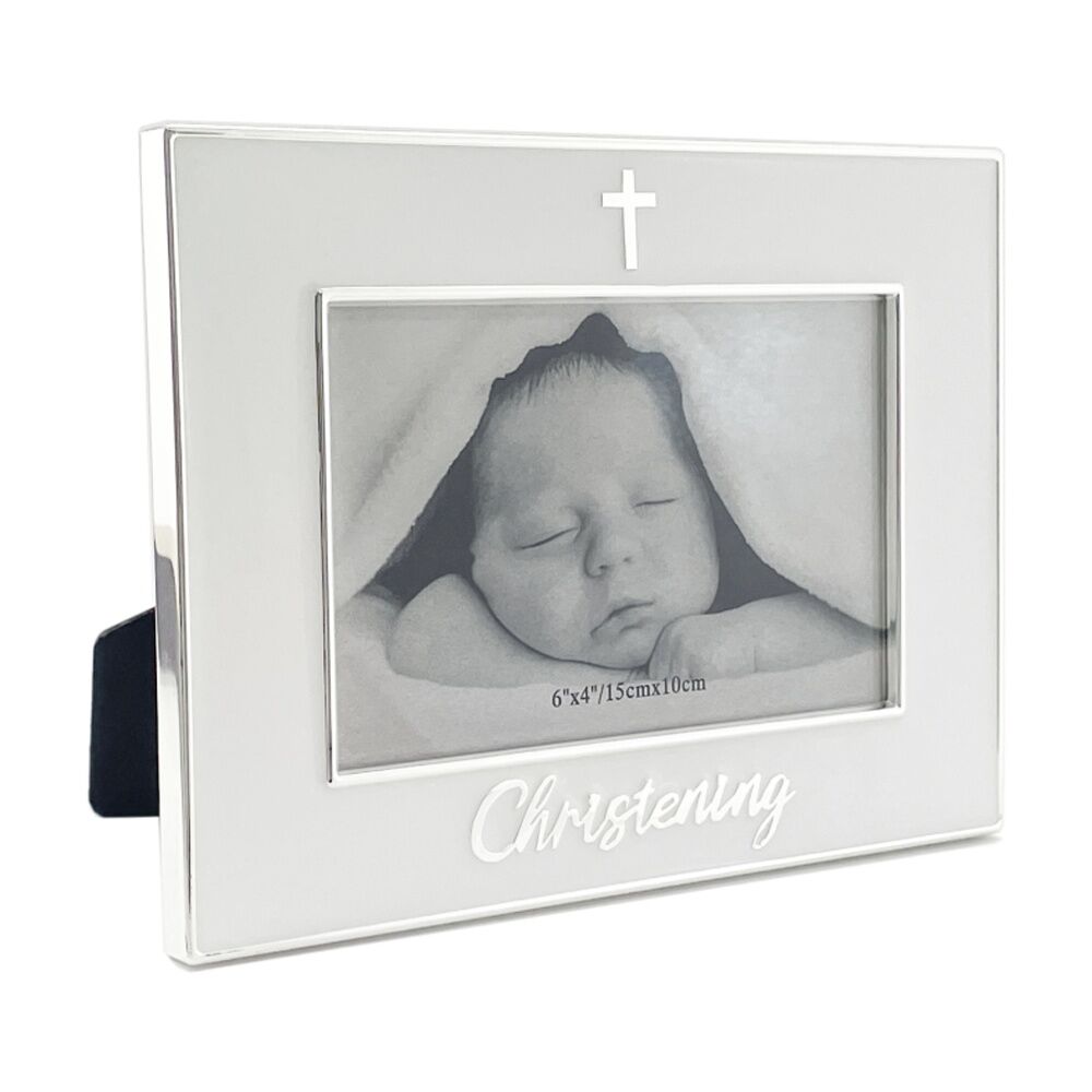 Gibson Gifts Pure White Christening 6x4 Home Decor Photo Frames (2 Pack) — image 2