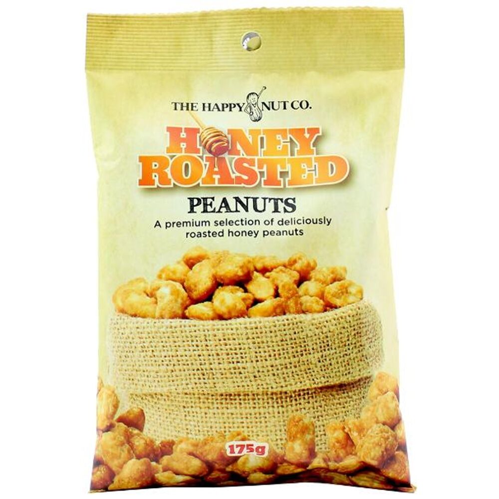 The Happy Nut Co. The Happy Nut Co Honey Roasted Peanuts Ready To Eat Snack 175g