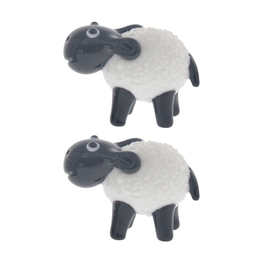 Gibson Gifts Artisan Glass Sheep Home Decoration Sculptures/Figurines (2 Pack)