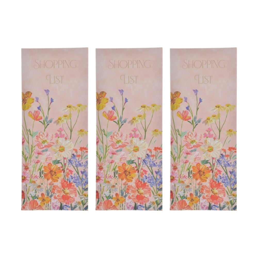 Gibson Gifts Saffron Shopping List Stationery Personal Organiser (3 Pack)
