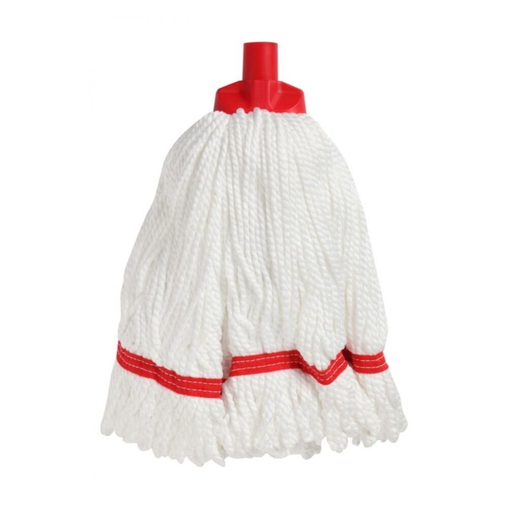 Edco 100 Percent Microfibre Yarn Round Mop w Loop Fibres — Red