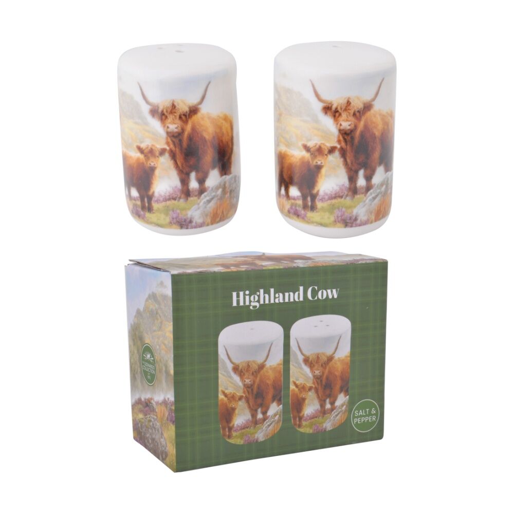 Macneil Highland Cow Ceramic Salt Pepper Shakers Container Set 5cm (2 Pieces) — image 2
