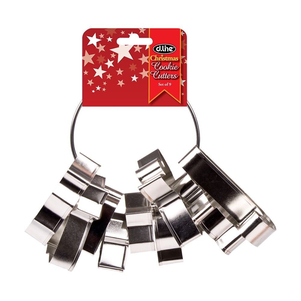 D.Line 9pc D.Line Christmas Festive Shapes Cookie Cutter Baking Tool Set (2 Pack) — image 2