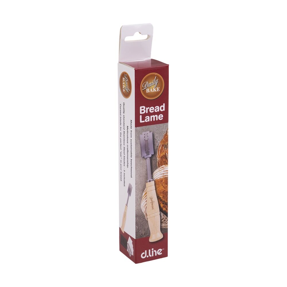 Daily Bake Bread Lame Curved Stainless Steel Blades w/ Beechwood Handle