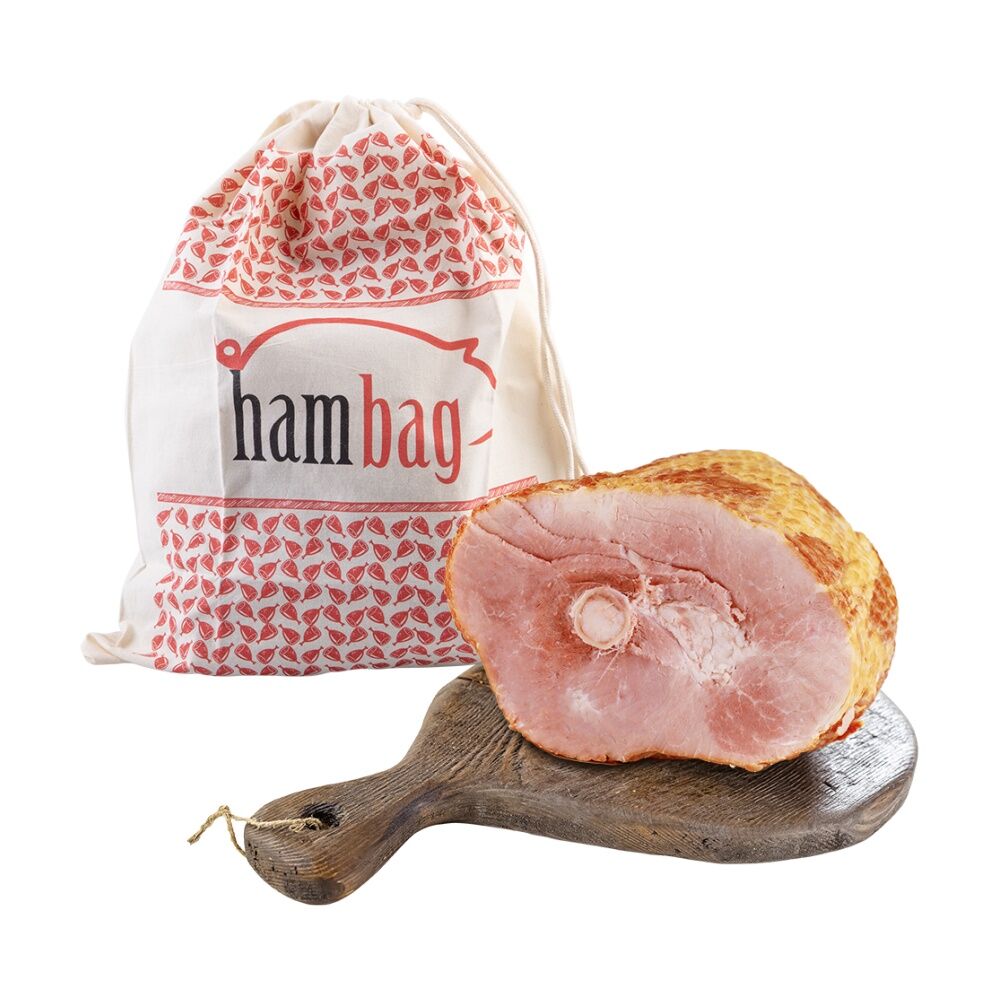 Appetito Reusable Breathable Drawstring Closure Ham Bag 100% Cotton (2 Pack) — image 7