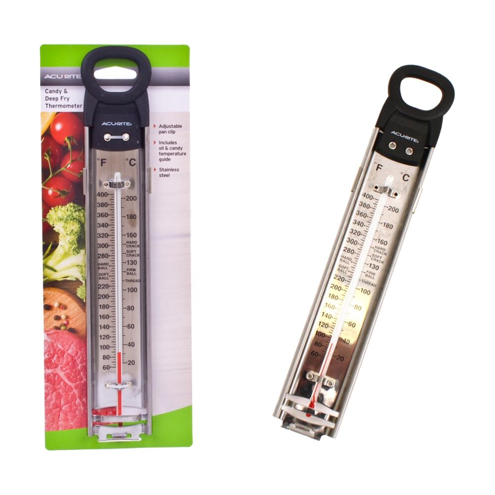 Acurite Stainless Steel Candy & Deep Fry Thermometer w/ Adjustable Clip Acurite — image 2