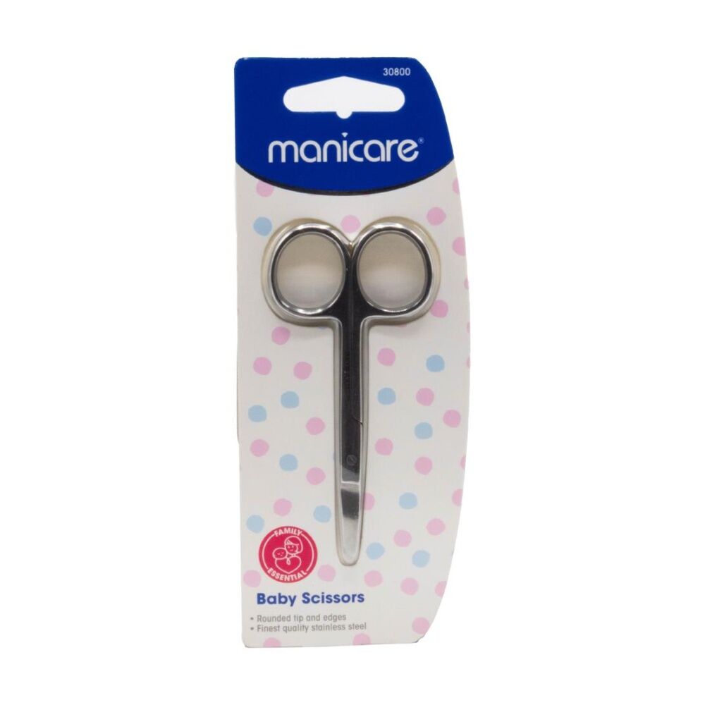 Manicare Stainless Steel Nail Scissors For Baby Toddler Grooming