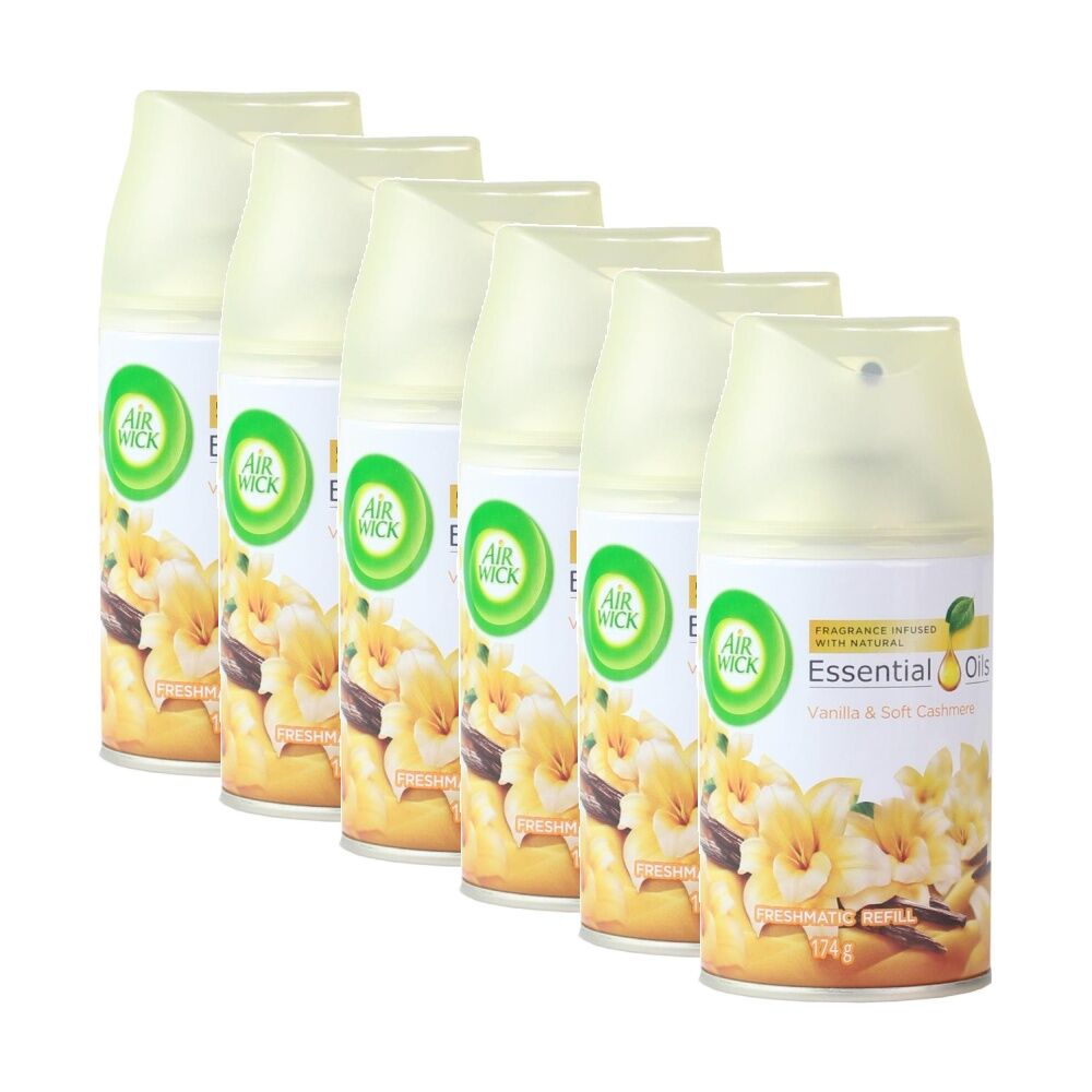 Air Wick 6PK Freshmatic Spray Refill Room Freshener Vanilla Soft Cashmere