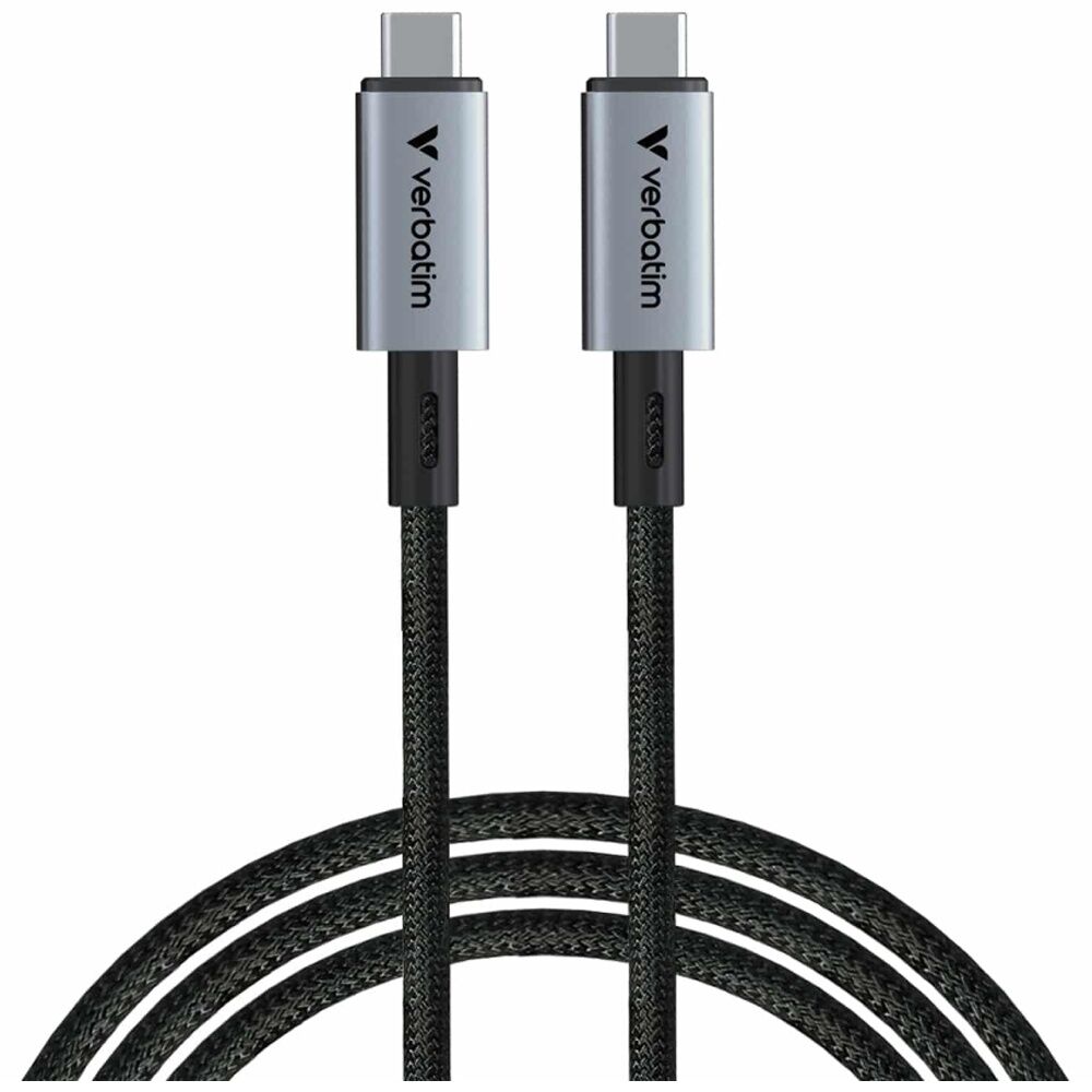 Verbatim 120cm USB-C-to-USB-C 240W 40GPS Device Charger Cable Cord
