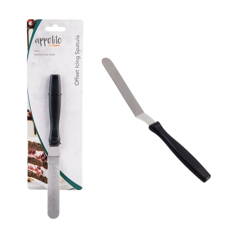 Appetito Stainless Steel Offset Icing Spatula With Ergonomic Handle 12cm — image 3