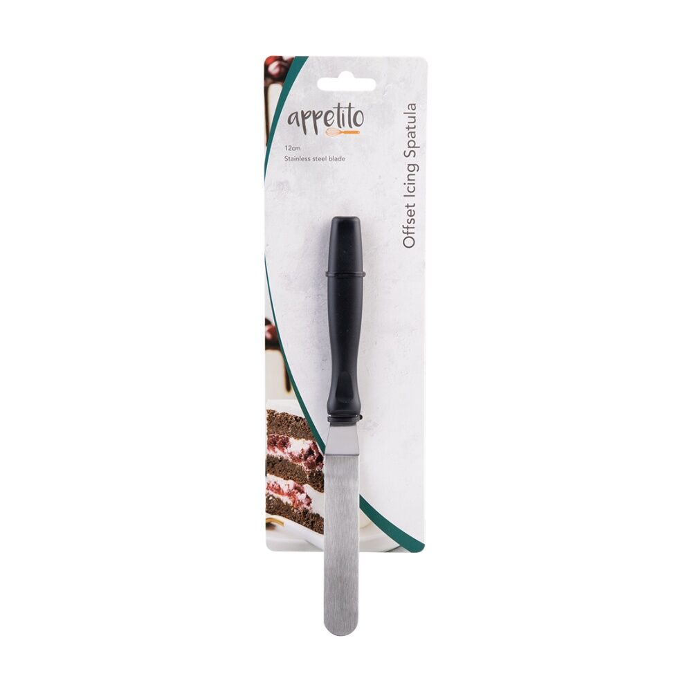 Appetito Stainless Steel Offset Icing Spatula With Ergonomic Handle 12cm