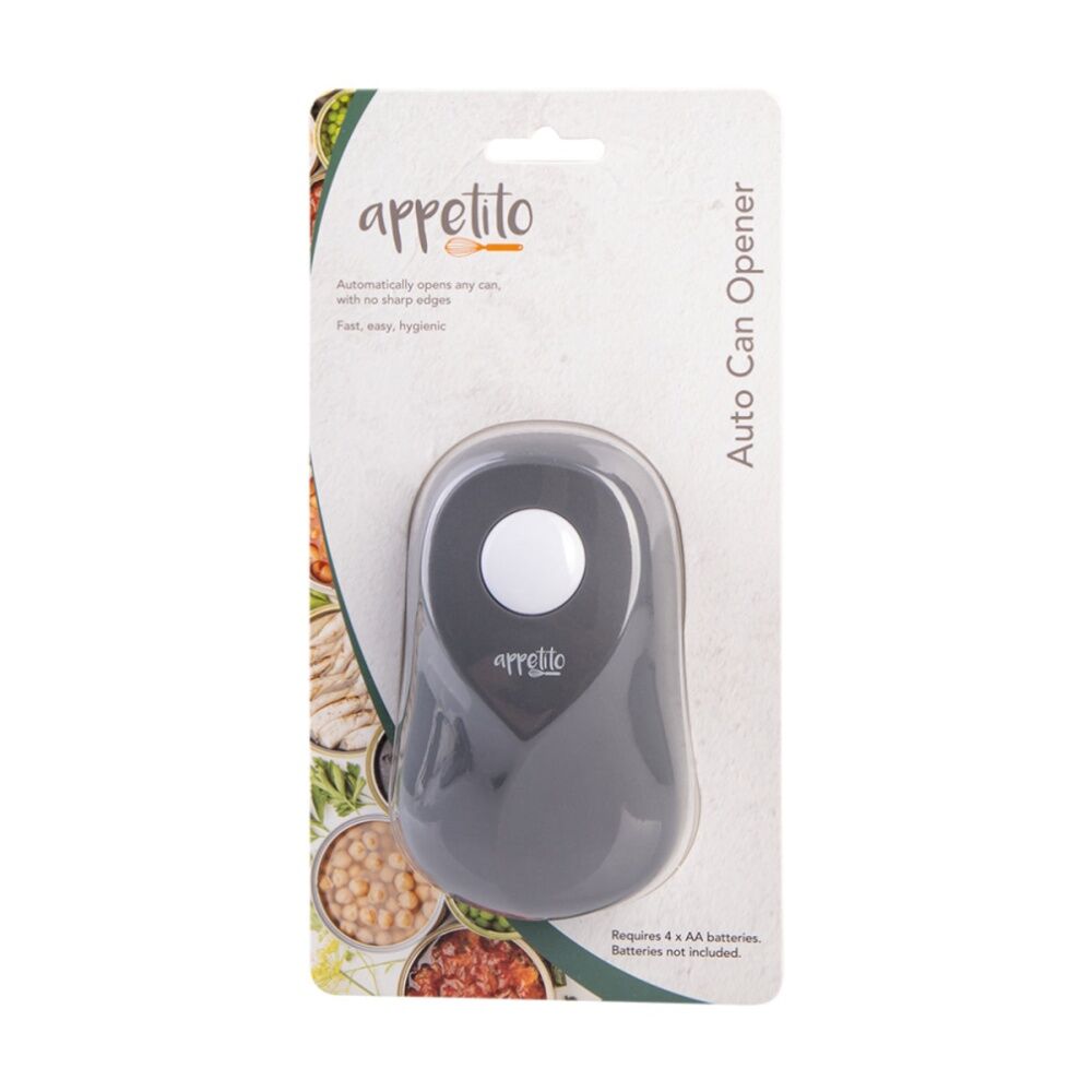Appetito Auto Safety Can Opener Fast Easy Kitchen Tool Utensil Charcoal/White Appetito — image 6
