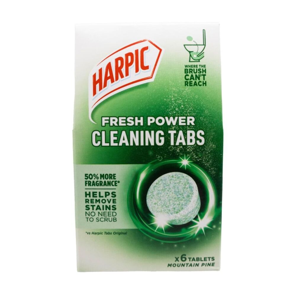Harpic 6pc Harpic Antibacterial Fresh Power Toilet Cleaning Tabs Mountain Pine (4 Pack) — image 2