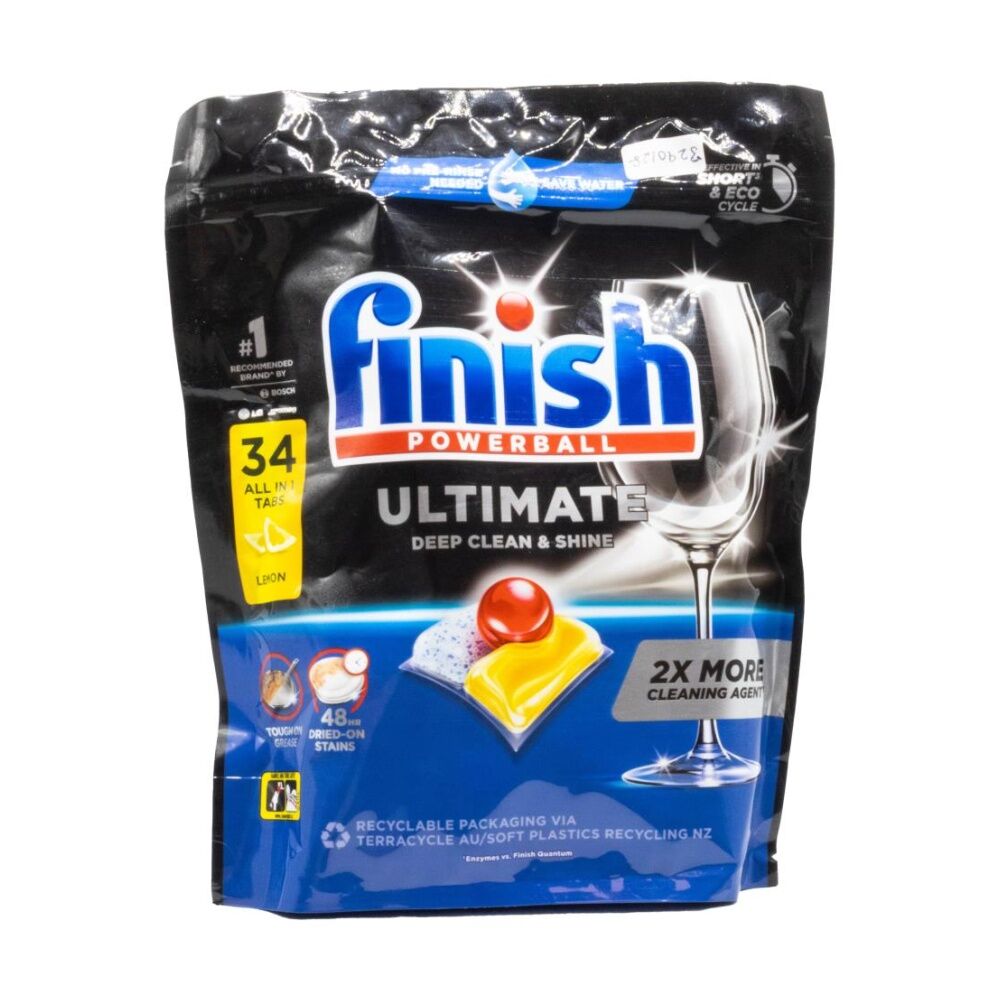 Finish Powerball Ultimate Deep Clean & Shine Dishwasher Tablets Lemon (34 Pieces)