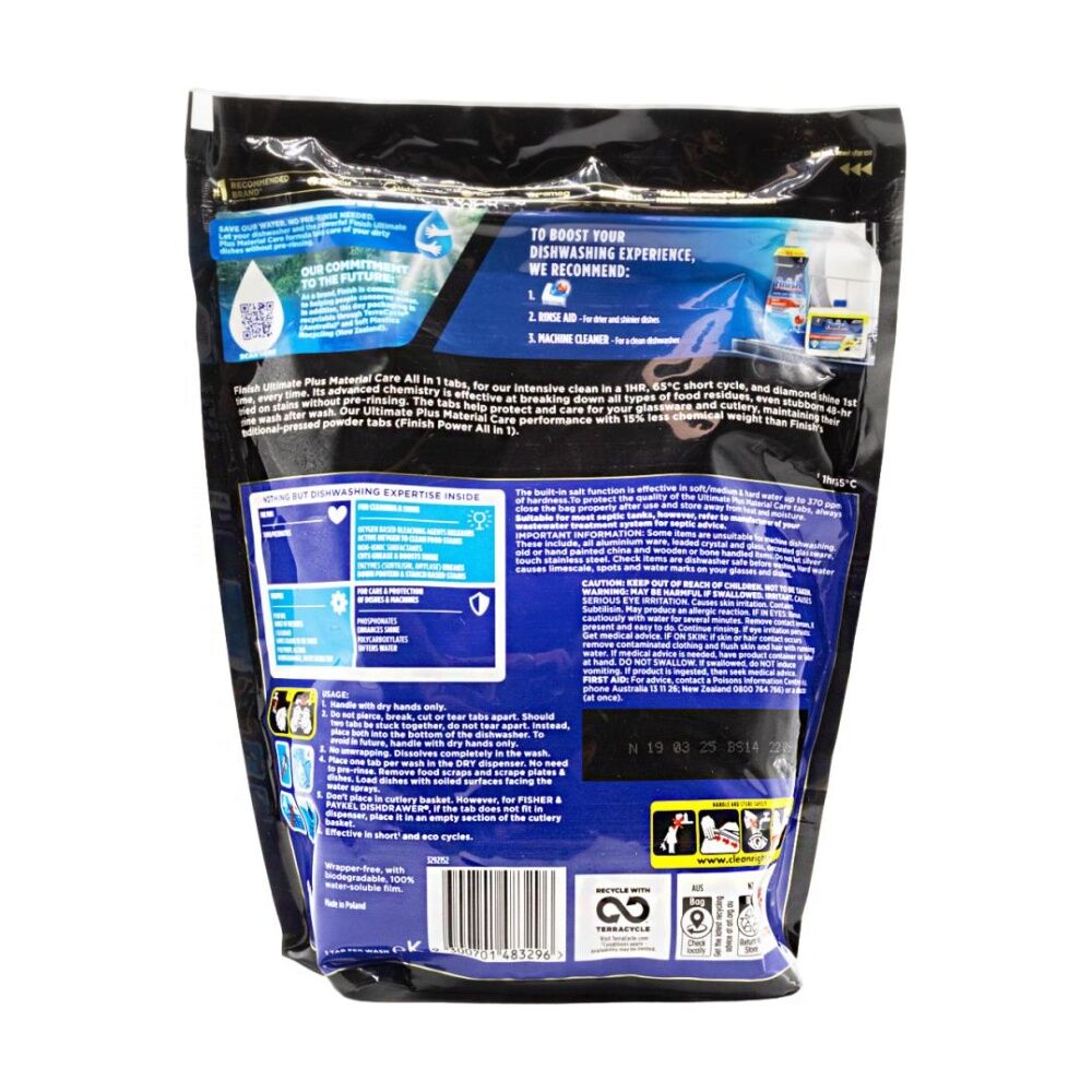 Finish Dishwasher Tabs All In 1 Ultimate Plus Boosted Glass Care (50 Pieces) — image 2