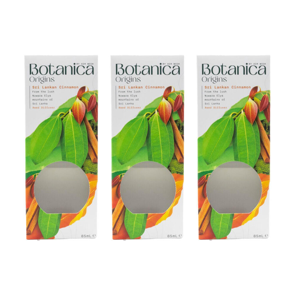 Air Wick Botanica Origins Reed Diffuser 85ml Sri Lankan Cinnamon (3 Pack)