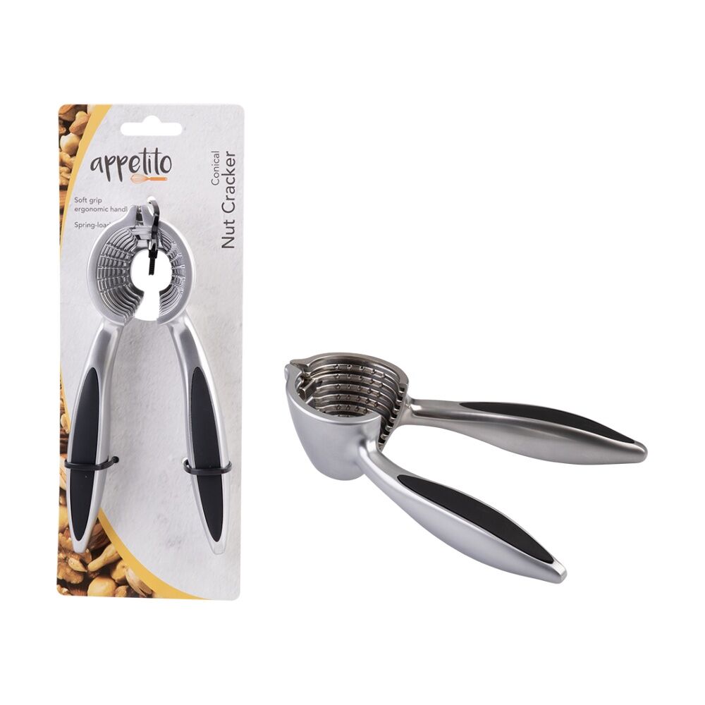 Appetito Conical Nut Cracker Kitchen Tool w/ Soft Grip Ergonomic Handle (2 Pack) — image 4
