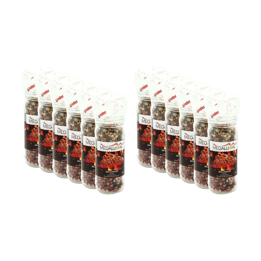Medallion Barbeque Flavoured Twist Grinder BBQ Cooking Condiment 65g (12 Pack)