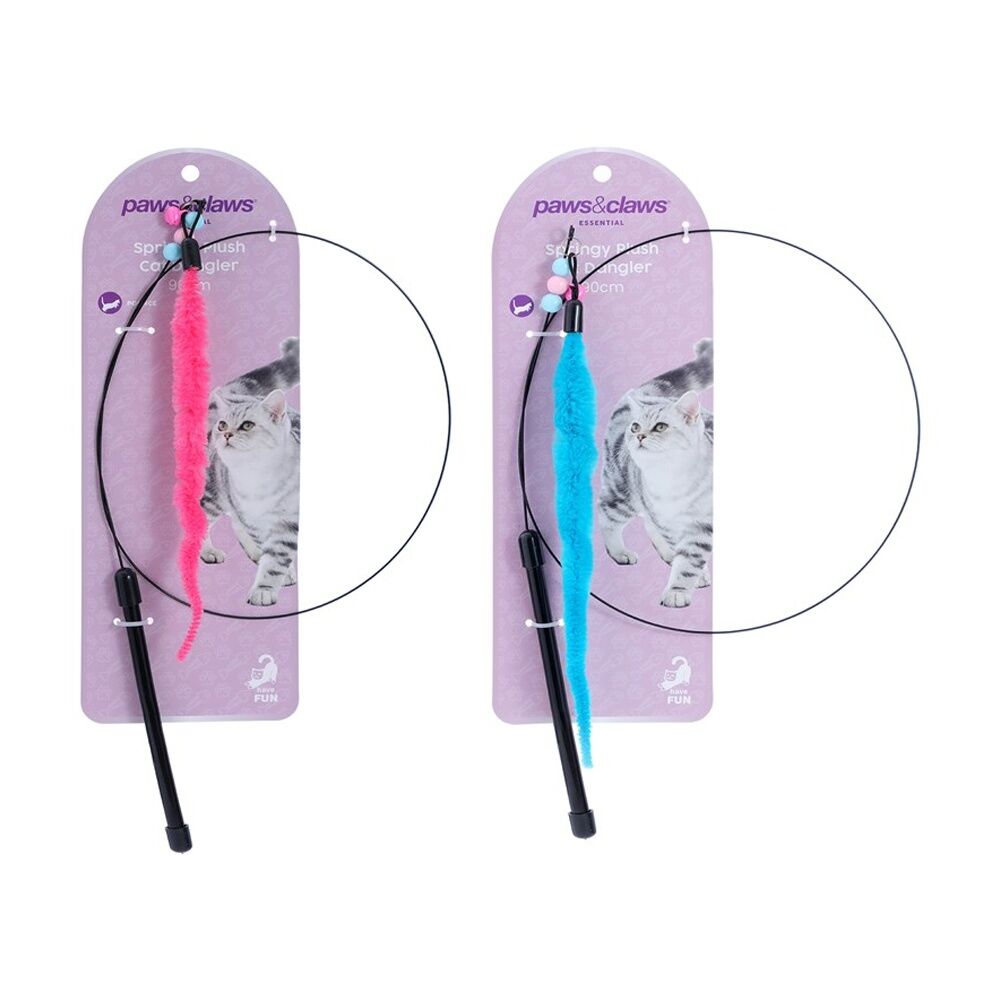 Paws and Claws Asstd Springy Plush Dangler Flexible Rod Interactive Cat Toy — image 2
