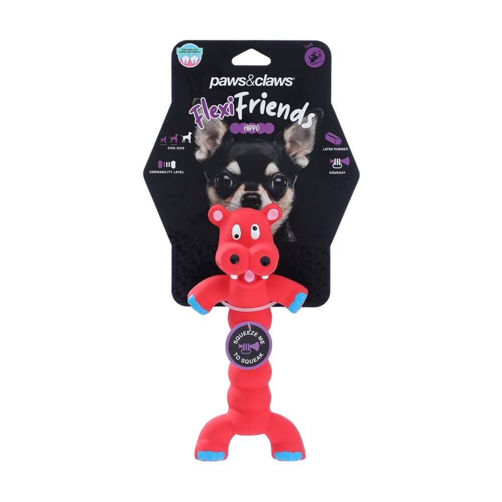 Paws and Claws Flexible Friends Animals Squeaky Latex Pet Dog Chew Toy Asstd (6 Pack) — image 2