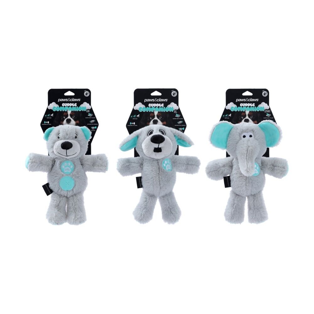 Paws and Claws Assorted Plush Companion Pet Dog Chew/Cuddle Squeaker Toy — image 2