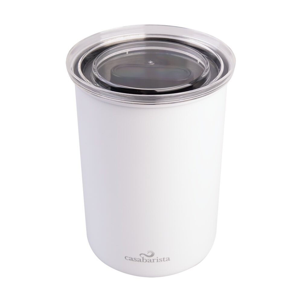 Casabarista Stainless Steel Vacuum Seal Coffee Canister White 1.3L Casabarista — image 5