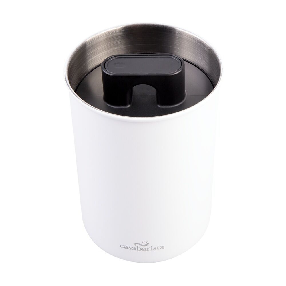 Casabarista Stainless Steel Vacuum Seal Coffee Canister White 1.3L Casabarista — image 7